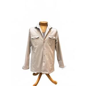 NEW TRANDS men's button up winter coat in stone